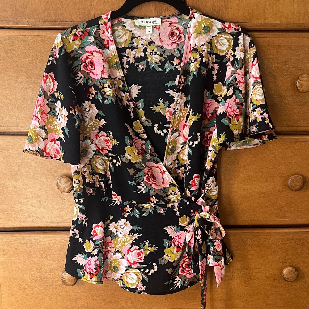 Monteau wrap floral Blouse M